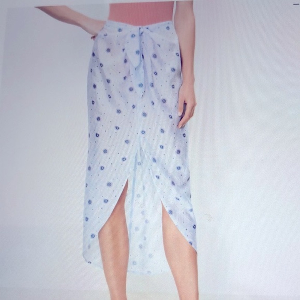 Loft Beach Floral Wrap Skirt